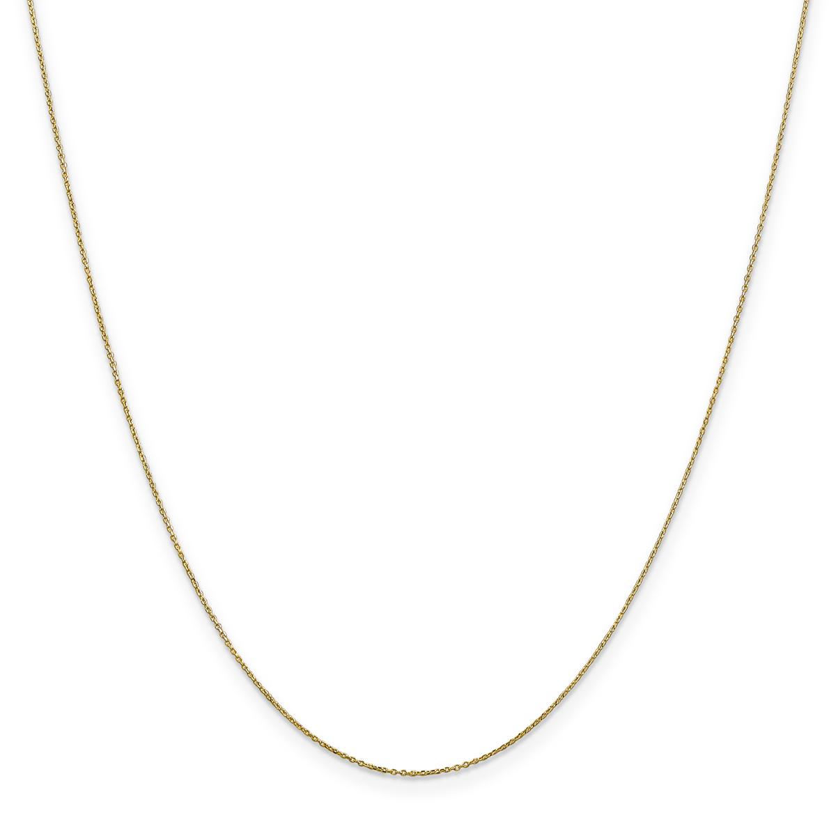 Gold Classics(tm)10kt. 0.6mm Diamond Cut Cable Chain Necklace
