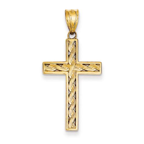 Gold Classics™ Gold Rope Cross Pendant