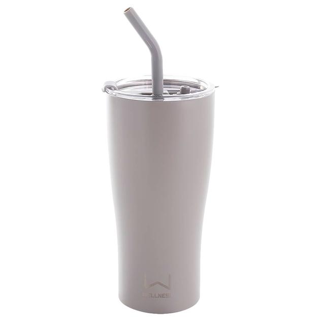 Stainless Steel Double Wall 30oz. Tumbler w/ Straw - Charcoal