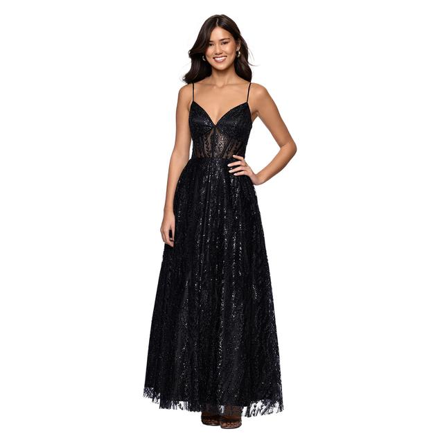 Juniors Blondie Nites Glitter Sweetheart A-Line Dress