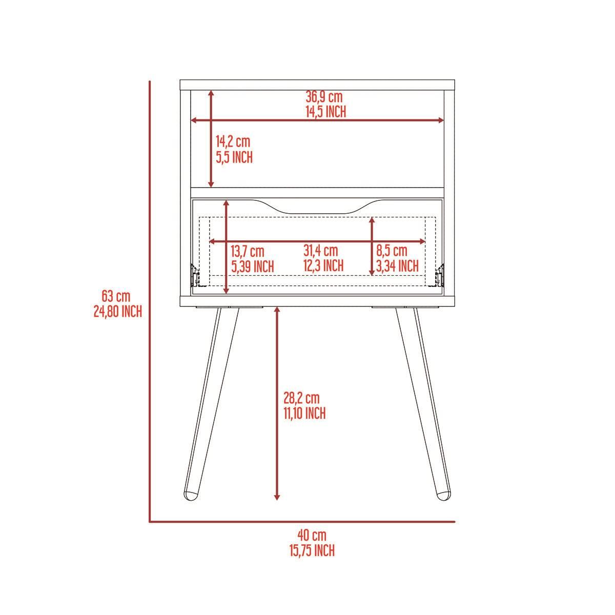 FM FURNITURE Allie Contemporary Nightstand