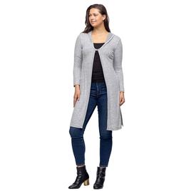 Womens 24/7 Comfort Apparel Long Sleeve Hooded Cardigan Shrug