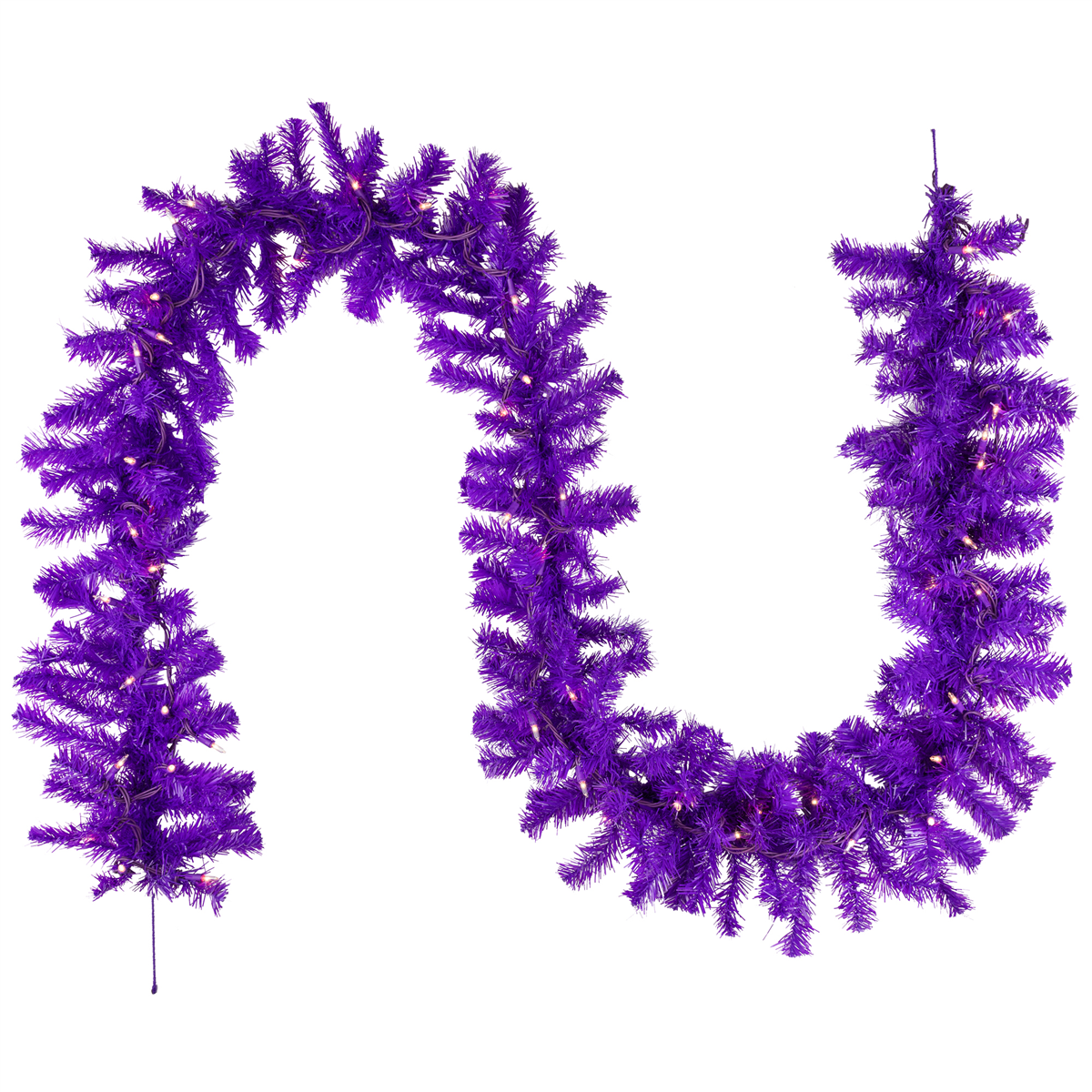 Northlight 9ft. Purple Pre-Lit Pine Christmas Garland