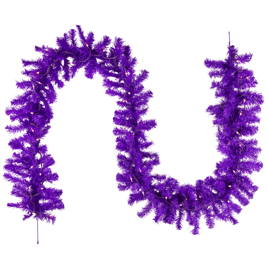 Northlight 9ft. Purple Pre-Lit Pine Christmas Garland