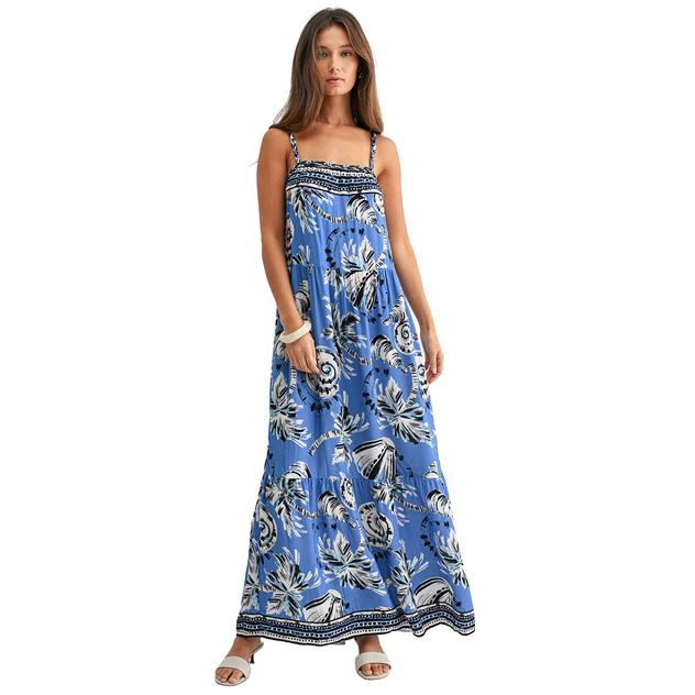 Womens CITY BLUES Braided Neck Coastal Maxi Dress