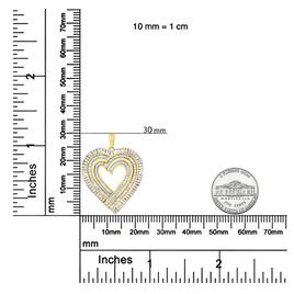 Haus of Brilliance 14kt. Gold Plated 1/4ct. Diamond Heart Pendant