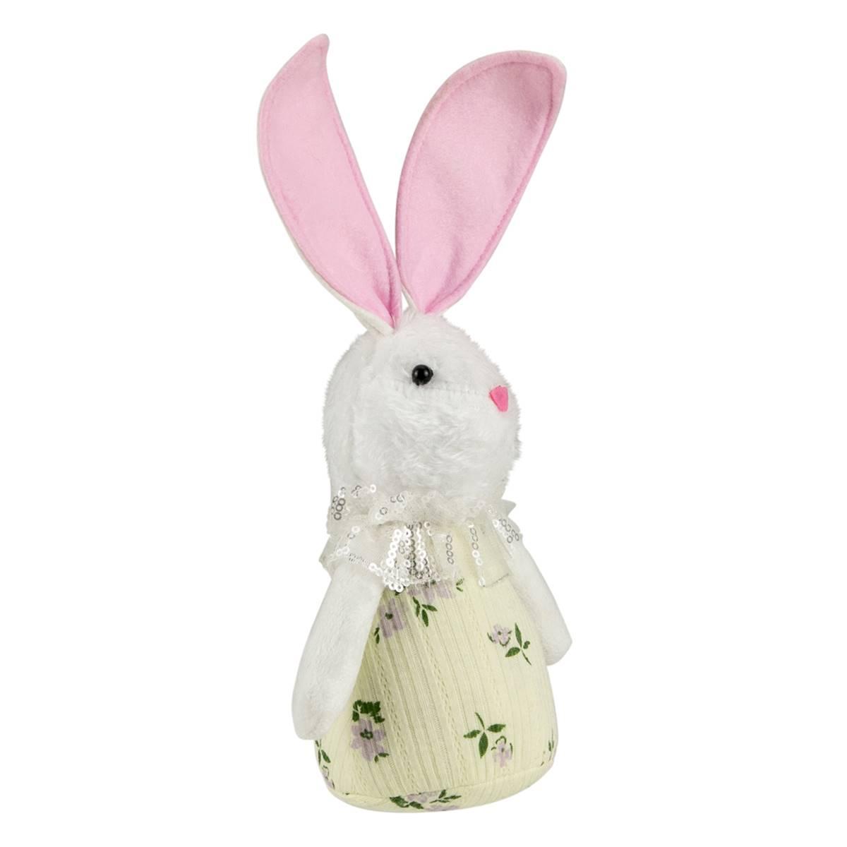 Northlight Seasonal 11in. Spring Floral Easter Bunny Figurine