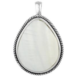 Wearable Art Mother of Pearl Teardrop Enhancer Pendant