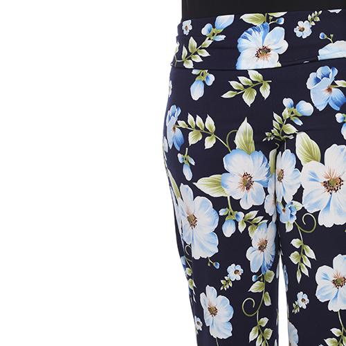 Plus Size White Mark Floral Print Palazzo Pants