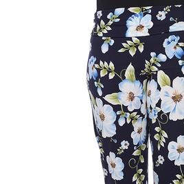 Plus Size White Mark Floral Print Palazzo Pants