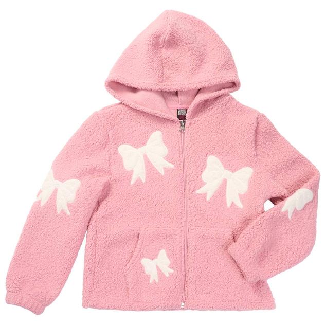 Girls (7-16) Star Ride® Cozy Bow Hooded Sherpa Jacket
