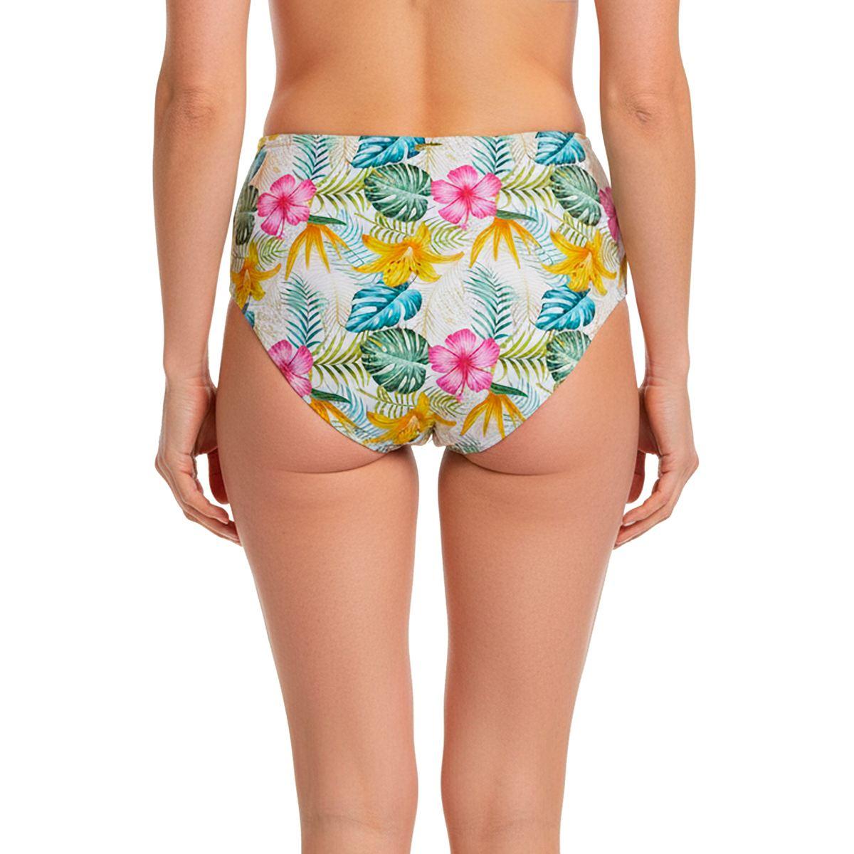 Womens Catherine Malandrino Havana Floral High Waist Swim Bottoms