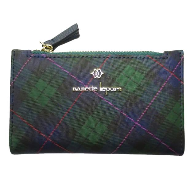 Womens Nanette Lepore Amie Slim Bi-Fold Tartan Wallet
