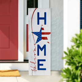 Northlight Americana Welcome Home Wooden Porch Board Sign