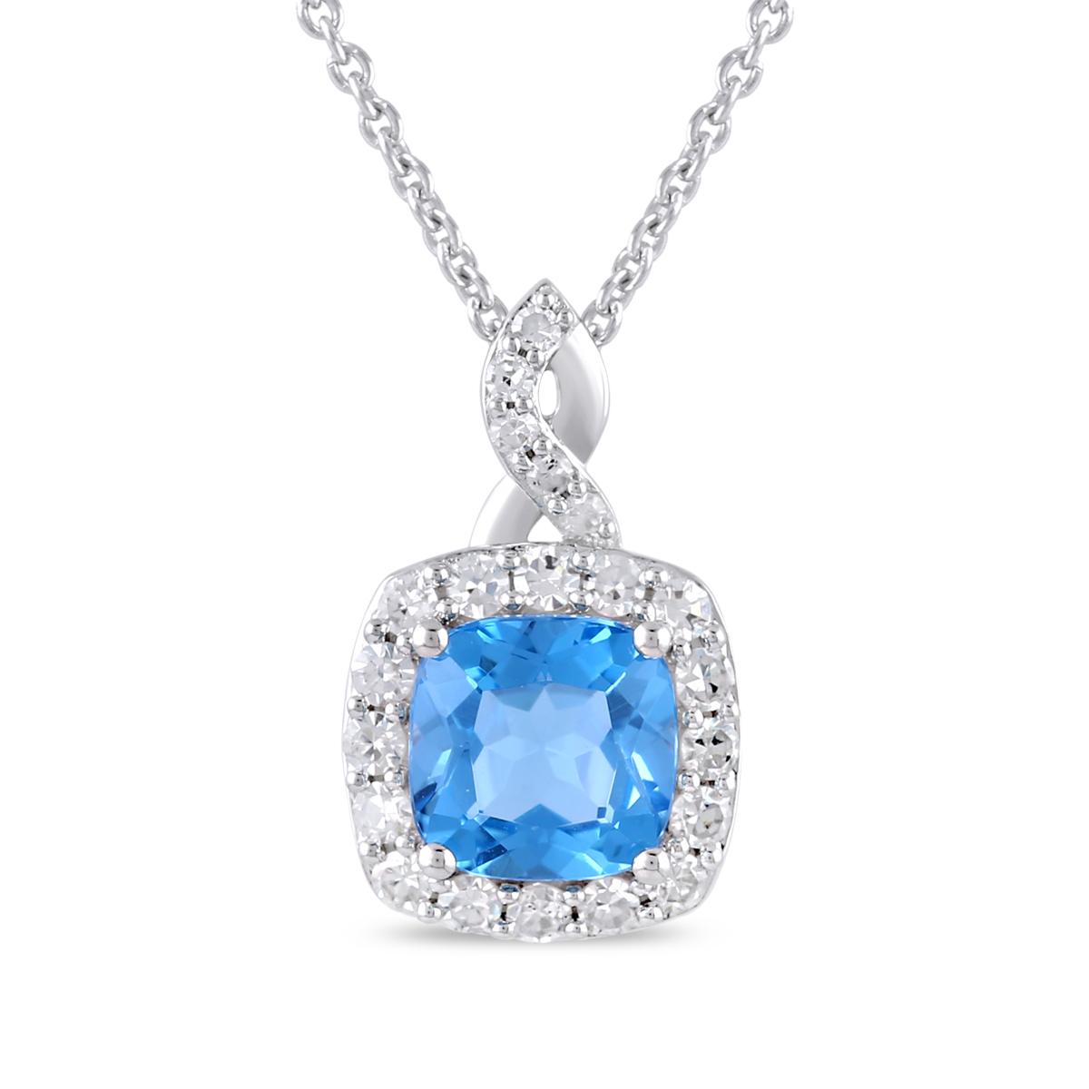 Nova Star(R) 1/2ctw. Lab Grown Diamond & Lab Grown Topaz Pendant