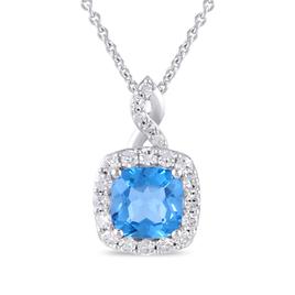 Nova Star(R) 1/2ctw. Lab Grown Diamond & Lab Grown Topaz Pendant