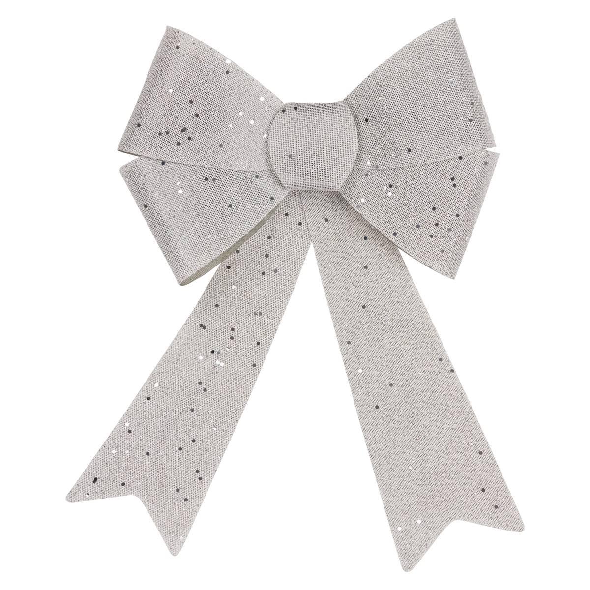 Northlight Seasonal LED Color Changing Silver Bow Decor