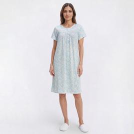 Womens Elizabeth & Nicole Blue Floral Lace Nightshirt