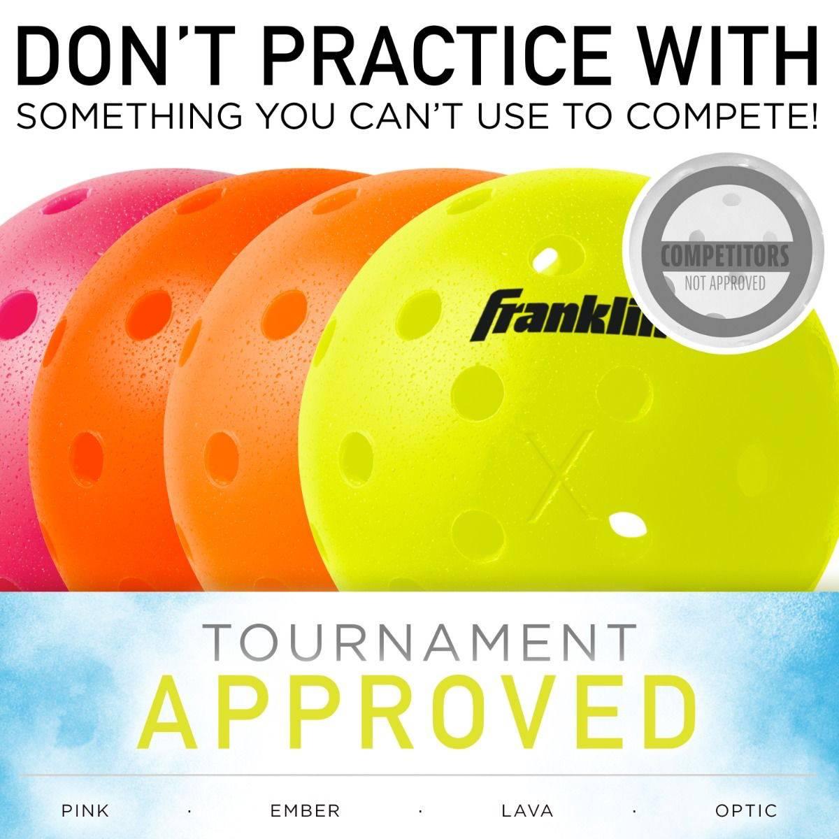 Franklin Sports 3pk. X-40 Optic Pickleballs