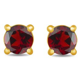 Gemstone Classics™ Gold over Silver Created Garnet Stud Earrings