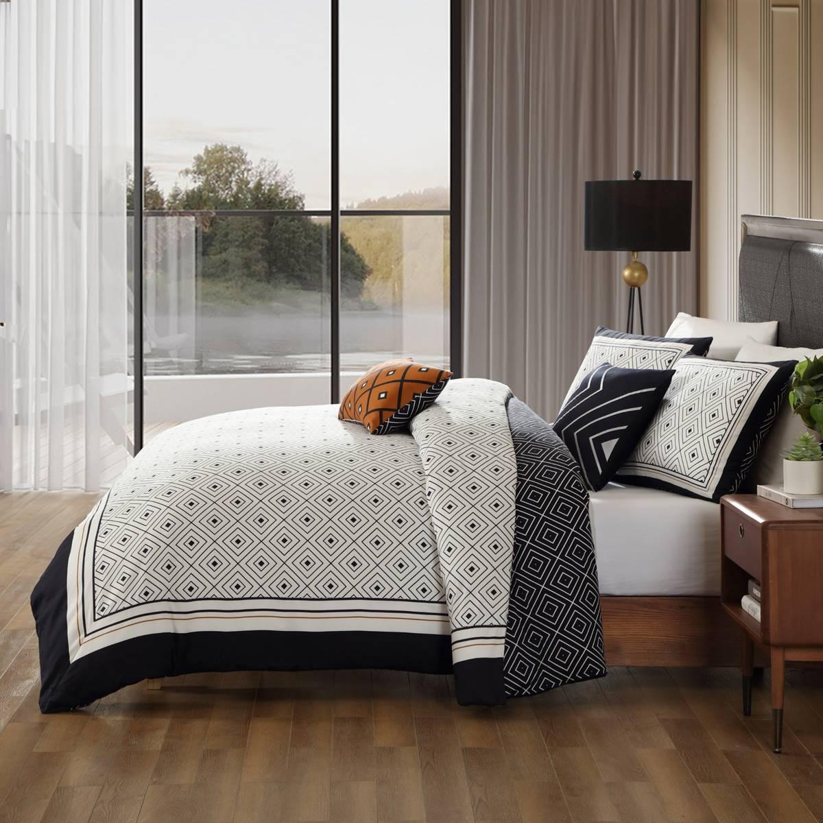 Bebejan® Geometric Cotton 5pc. Reversible Comforter Set