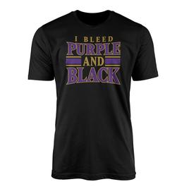 Mens I Bleed Purple & Black Short Sleeve Tee