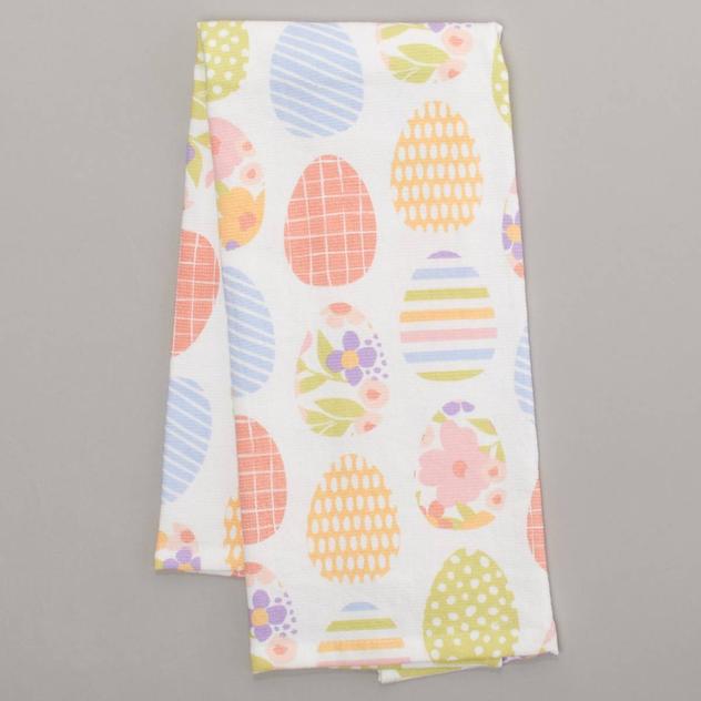 Patterned Easter Eggs Print Kitchen Towel