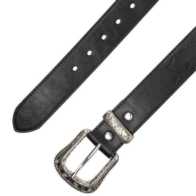Mens Wrangler® 38mm Split Cut Edge Belt with Etched Buckle