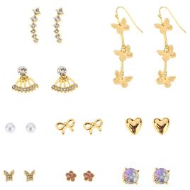 Ashley Gold-Tone Multi Pack Earring Set - Set of 9