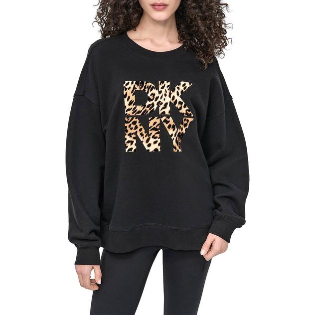 Womens DKNY Sport Long Sleeve Cheetah Logo Sweatshirt