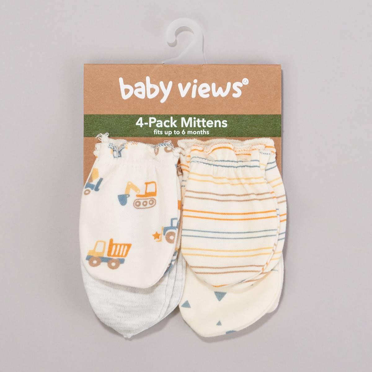 Baby Boy (NB-6M) baby views(R) 4pk. Construction Crew Mitten