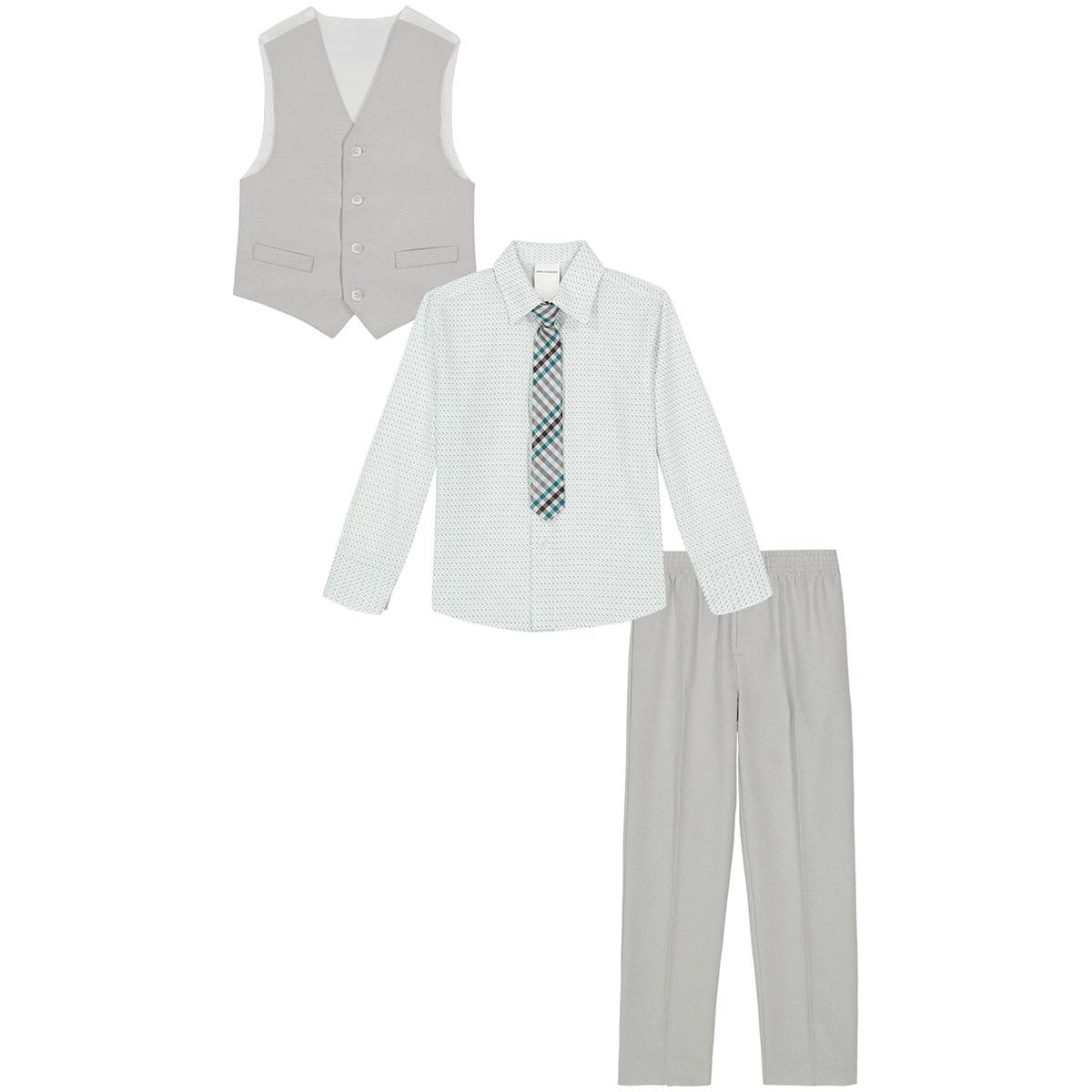 Boys (4-7) Van Heusen® Silver Heather Poplin Vest Dresswear Set