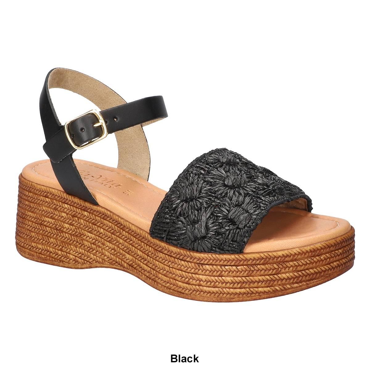 Womens Bella Vita Kea-Italy Floral Wedge Sandals