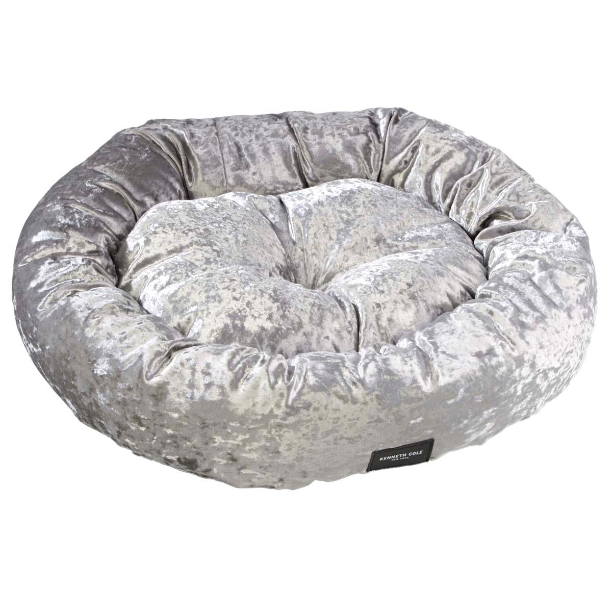 Kenneth Cole New York Velveteen Luxury Pet Bed - Grey