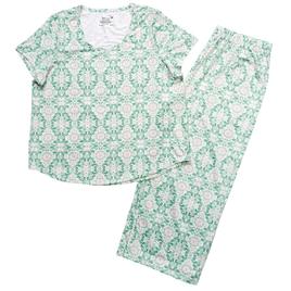 Womens Karen Neuburger Short Sleeve Medallion Pajama Set