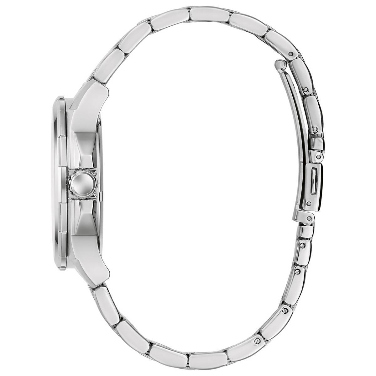 Mens Caravelle Stainless Steel Skeleton Dial Watch - 43A159