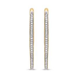 Haus of Brilliance 10kt. Yellow Gold Diamond Hoop Earrings