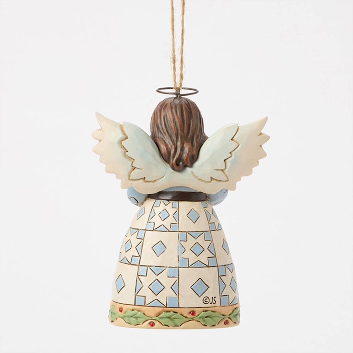 Jim Shore Quilt Angel Hanging Christmas Ornament