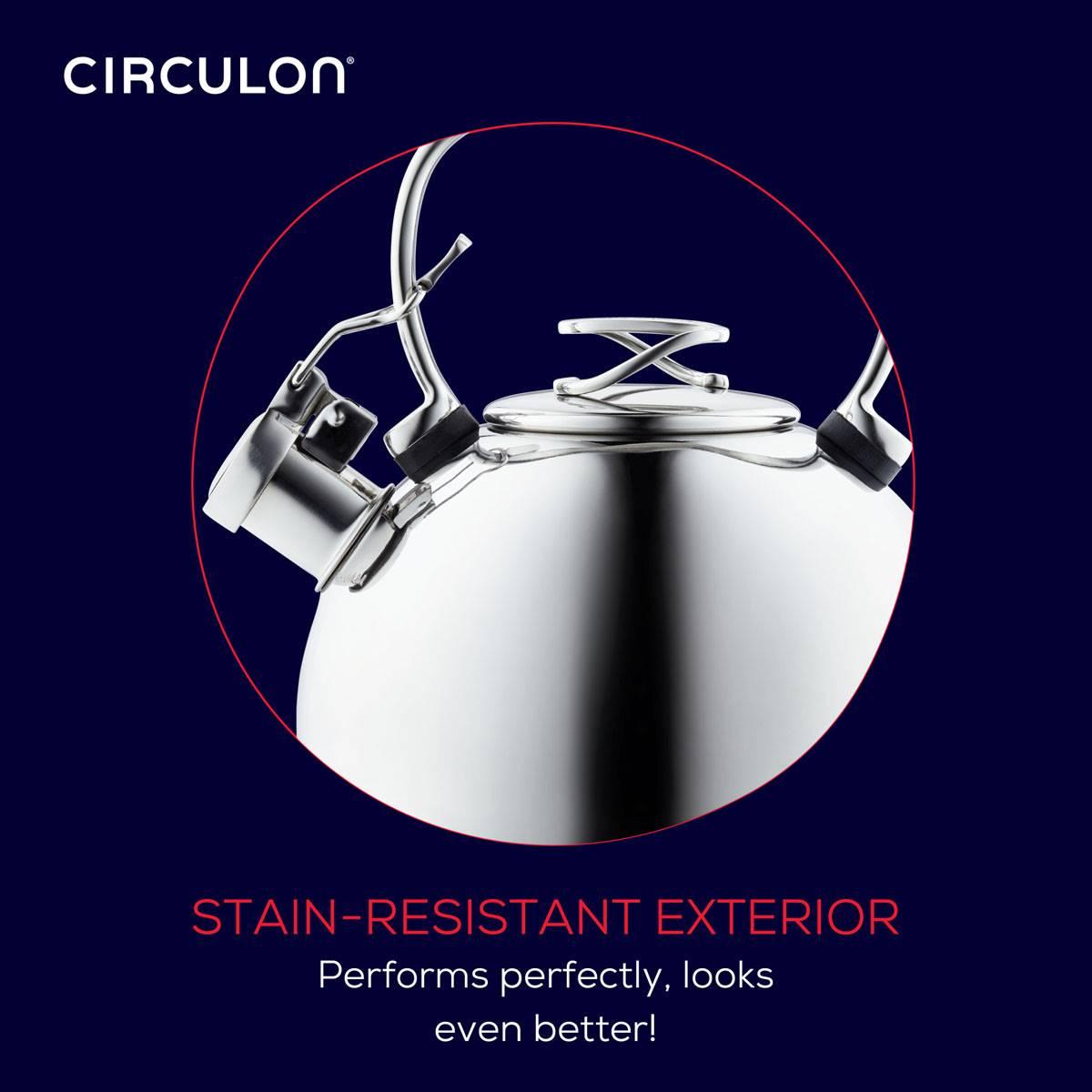 Circulon® 2.3qt. Stainless Steel Whistling Teakettle