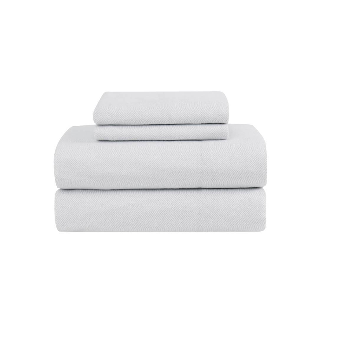 London Fog Herringbone Flannel Sheet Set