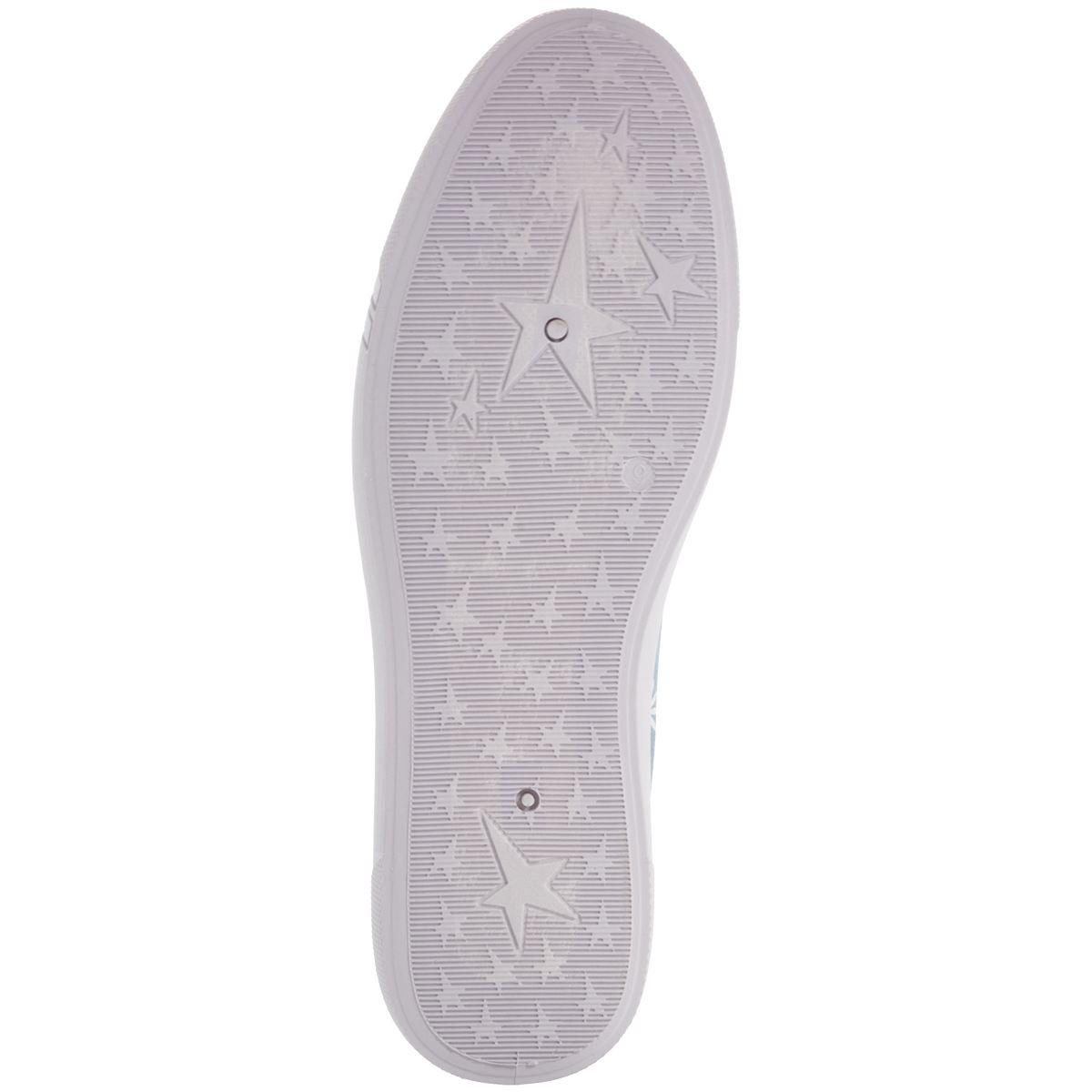 Womens Ashley Blue Floral Canvas Slip On Flats