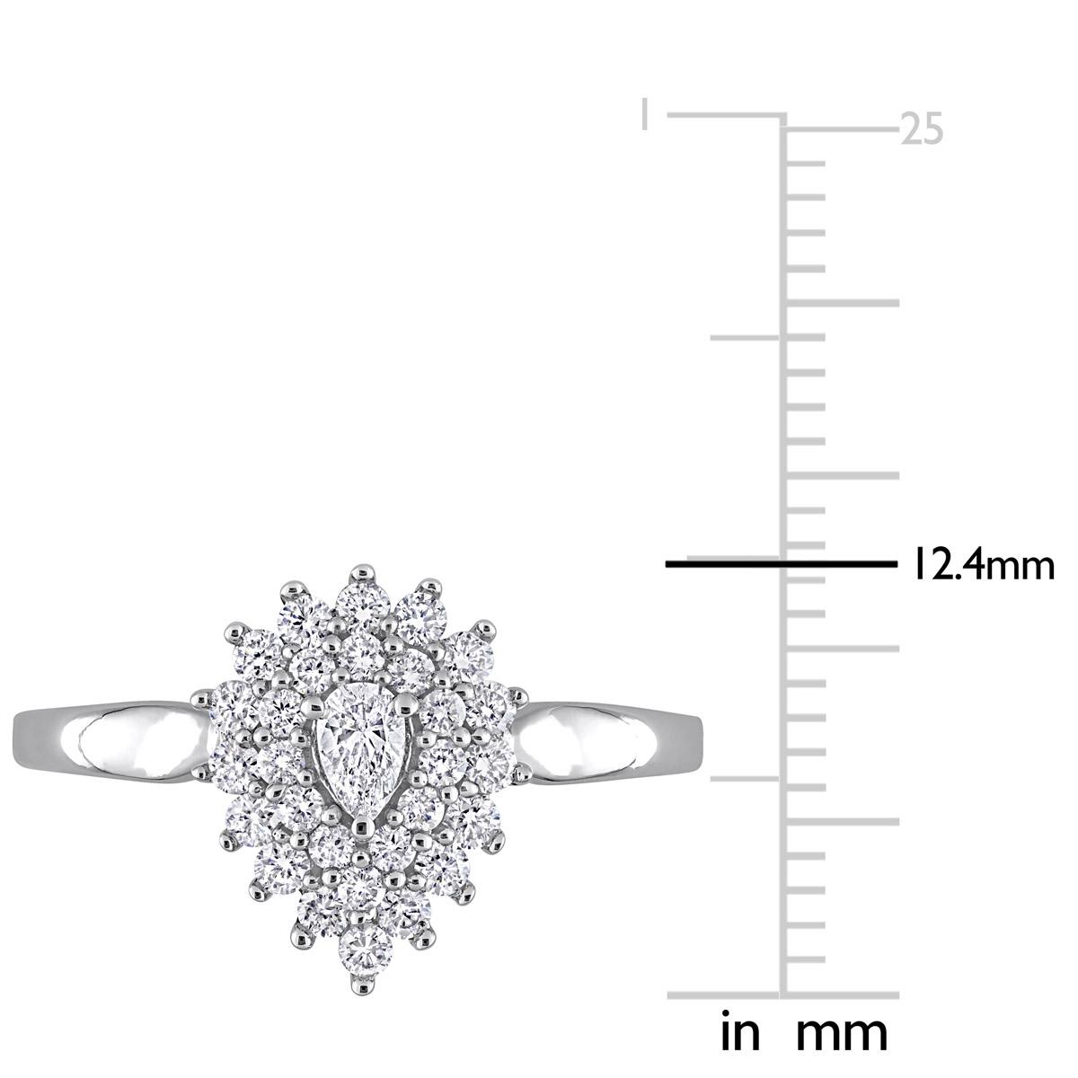 Diamond Classics™ 14kt. White Gold 1/2ctw. Diamond Teardrop Ring