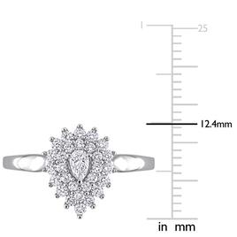 Diamond Classics™ 14kt. White Gold 1/2ctw. Diamond Teardrop Ring