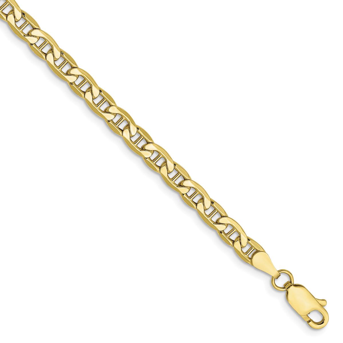 Mens Gold Classics™10kt. 4.1mm Semi-Solid Anchor Chain Necklace