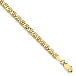 Mens Gold Classics™10kt. 4.1mm Semi-Solid Anchor Chain Necklace