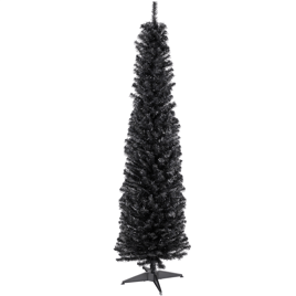 Northlight 6ft Charcoal Iridescent Slim Artificial Halloween Tree