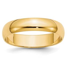 Mens Gold Classics(tm) 10kt. Yellow Gold  Half Round Wedding Band