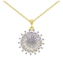 Gianni Argento Gold Plated Sunflower Pendant Necklace