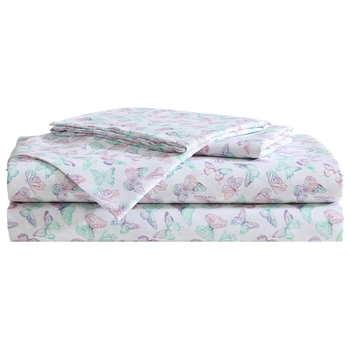 Betsey Johnson Butterfly Rainbow Microfiber Sheet Set