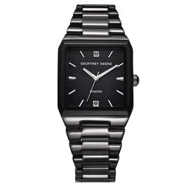 Mens Geoffrey Beene(R) Gunmetal-Tone Black Dial Watch - GBA0043GU